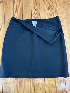 Ann Taylor LOFT Skirt Black Pockets 6